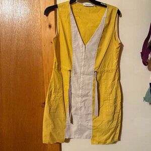 Tahari mustard dress